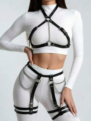 Full Body Harness Set with Chain