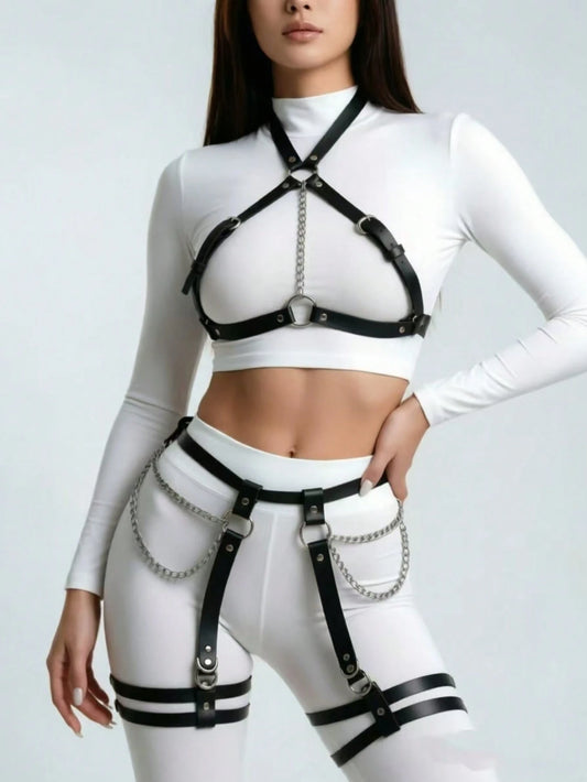 Full Body Harness Set with Chain