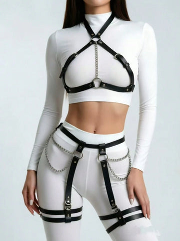 Full Body Harness Set with Chain