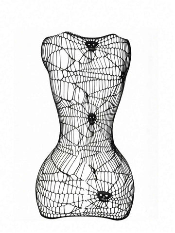 Halloween Spider Web Skeleton Stocking Costume