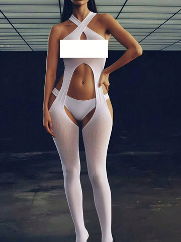 Fishnet Elastic Role Play Bodysuit V