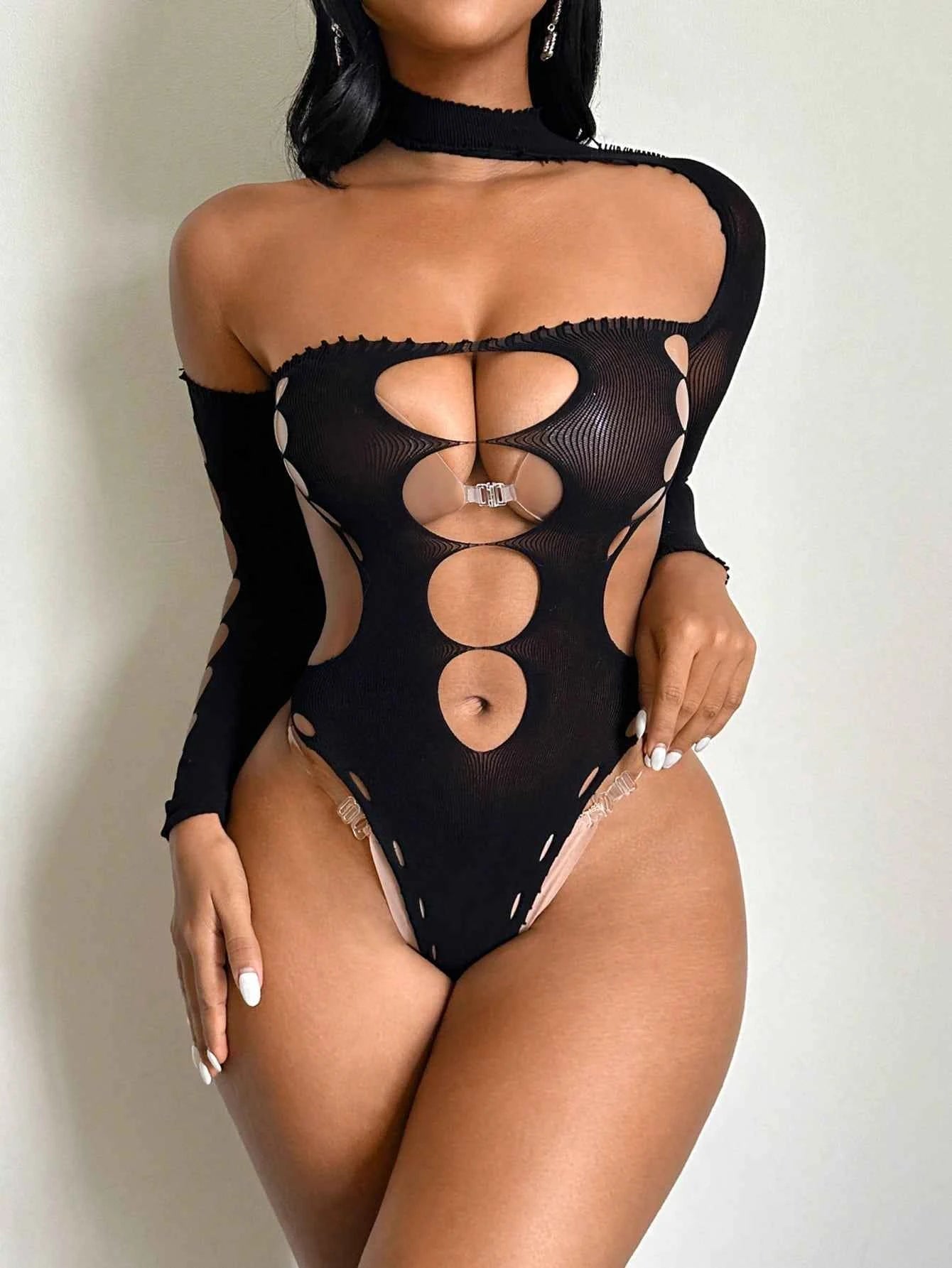 One-Piece Mesh Bodysuit III