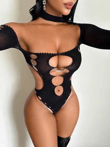 One-Piece Mesh Bodysuit III