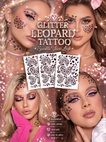 Leopard Print Halloween Tattoo Set