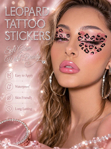 Leopard Print Halloween Tattoo Set