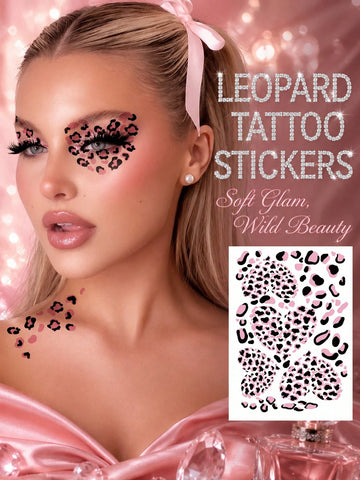 Leopard Print Halloween Tattoo Set