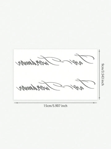 Cursive Quote Collarbone Tattoo Sticker