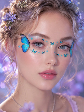 Glitter Butterfly Fairy Elf Tattoo Set