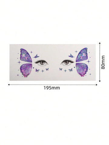Glitter Butterfly Fairy Face Tattoo Set