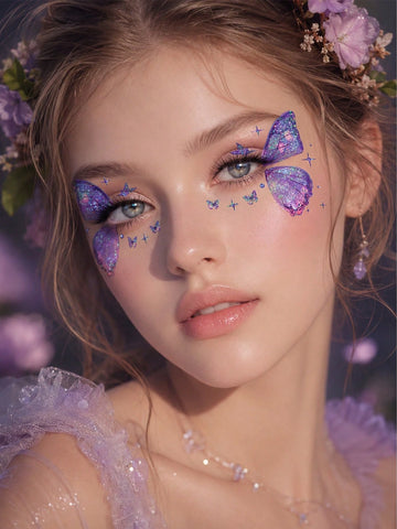 Glitter Butterfly Fairy Face Tattoo Set