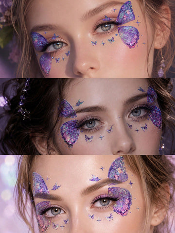 Glitter Butterfly Fairy Face Tattoo Set