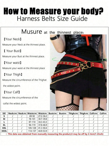 Waist Chain Tassel Cincher - Red