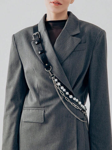 Pearl Chain Crossbody Waist Belt
