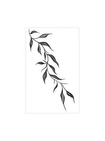 Willow Branch Stippling Tattoo Sticker