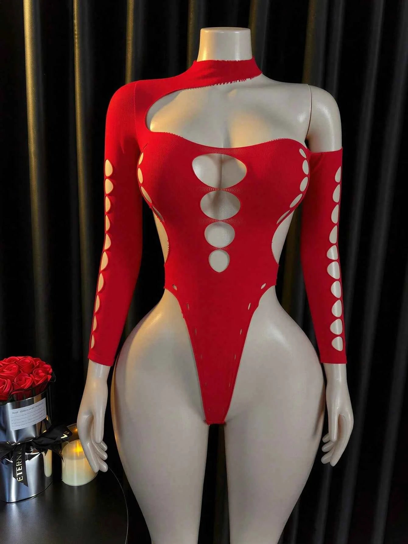 Fishnet Elastic Role Play Bodysuit