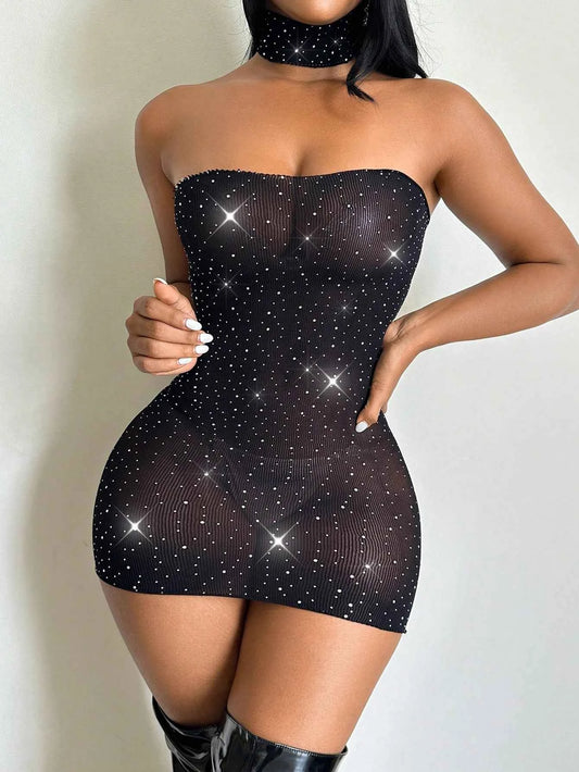 Mesh Nightgown Loungewear Set 2pcs