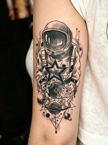 Astronaut Space Galaxy Tattoo Sticker