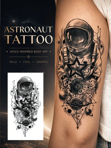 Astronaut Space Galaxy Tattoo Sticker