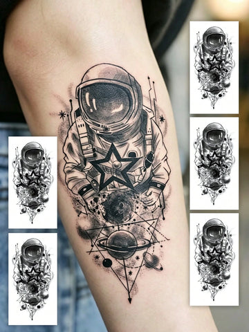 Astronaut Space Galaxy Tattoo Sticker