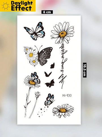 Glow-in-Dark Butterfly Neon Tattoo Sticker