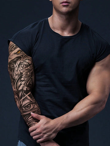 Bird Warrior Full Arm Tattoo Sticker