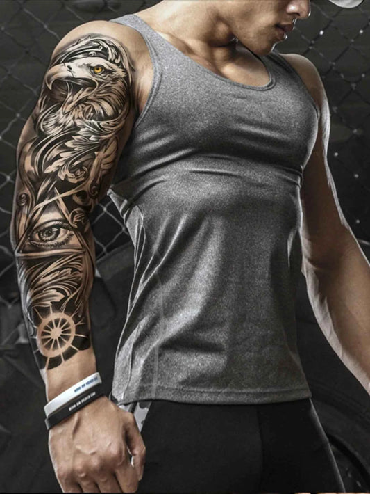 Bird Warrior Full Arm Tattoo Sticker
