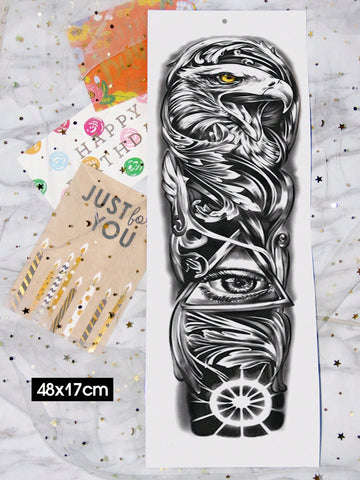 Bird Warrior Full Arm Tattoo Sticker