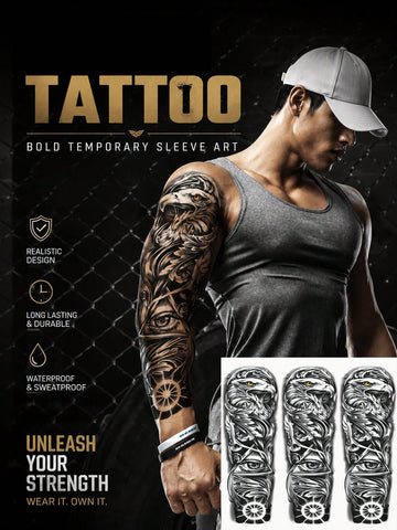 Bird Warrior Full Arm Tattoo Sticker