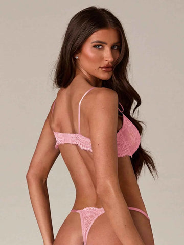2pc Classic Underwire Bra & Thong Lingerie Set