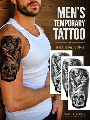 Skull War God Tattoo Sticker