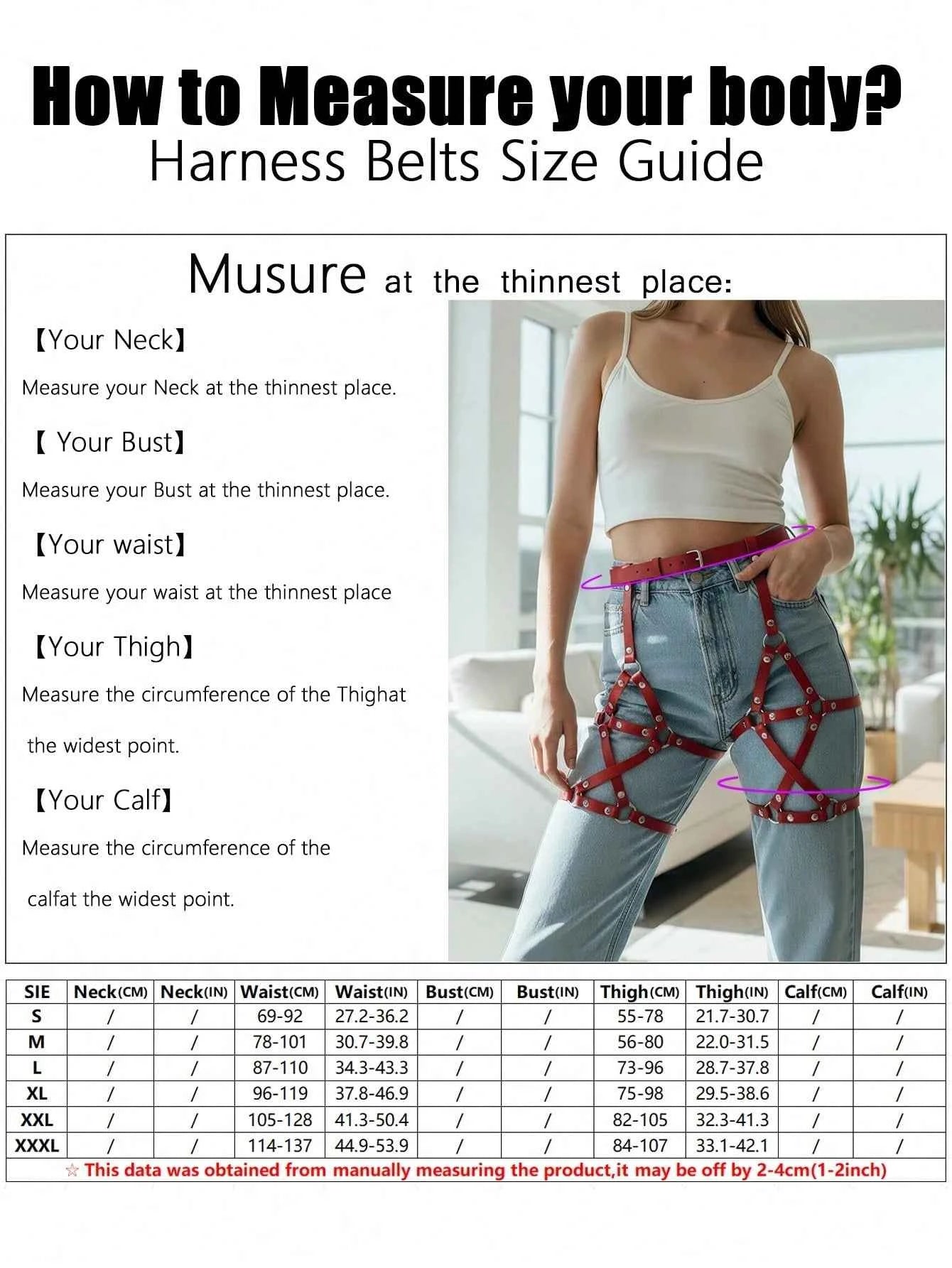 Criss-Cross Strappy Waist Leg Garter