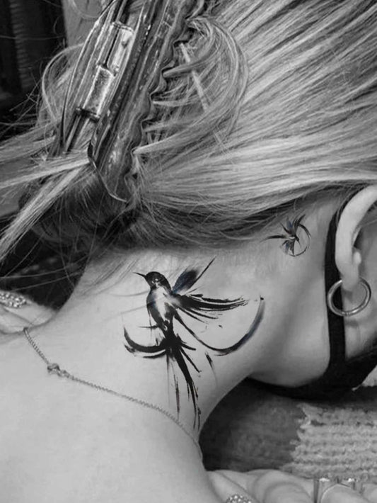 Ink Swallow Bird Tattoo Sticker