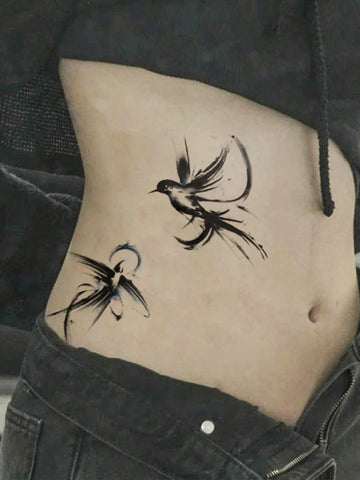 Ink Swallow Bird Tattoo Sticker