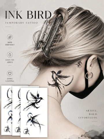 Ink Swallow Bird Tattoo Sticker