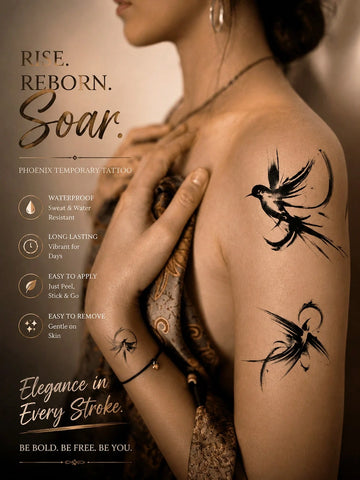 Ink Swallow Bird Tattoo Sticker