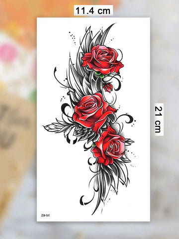 Rose Wing Tattoo Sticker