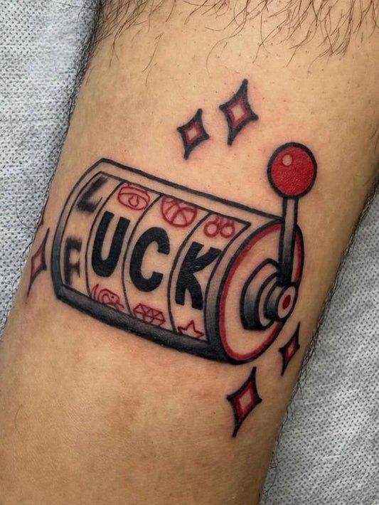 Slot Machine Lucky Tattoo Sticker