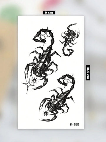 Gothic Scorpio Zodiac Tattoo Sticker