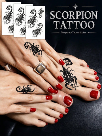 Gothic Scorpio Zodiac Tattoo Sticker