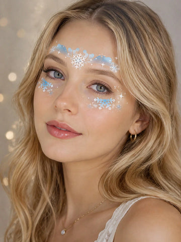 Halloween Snowflake Face Tattoo Set