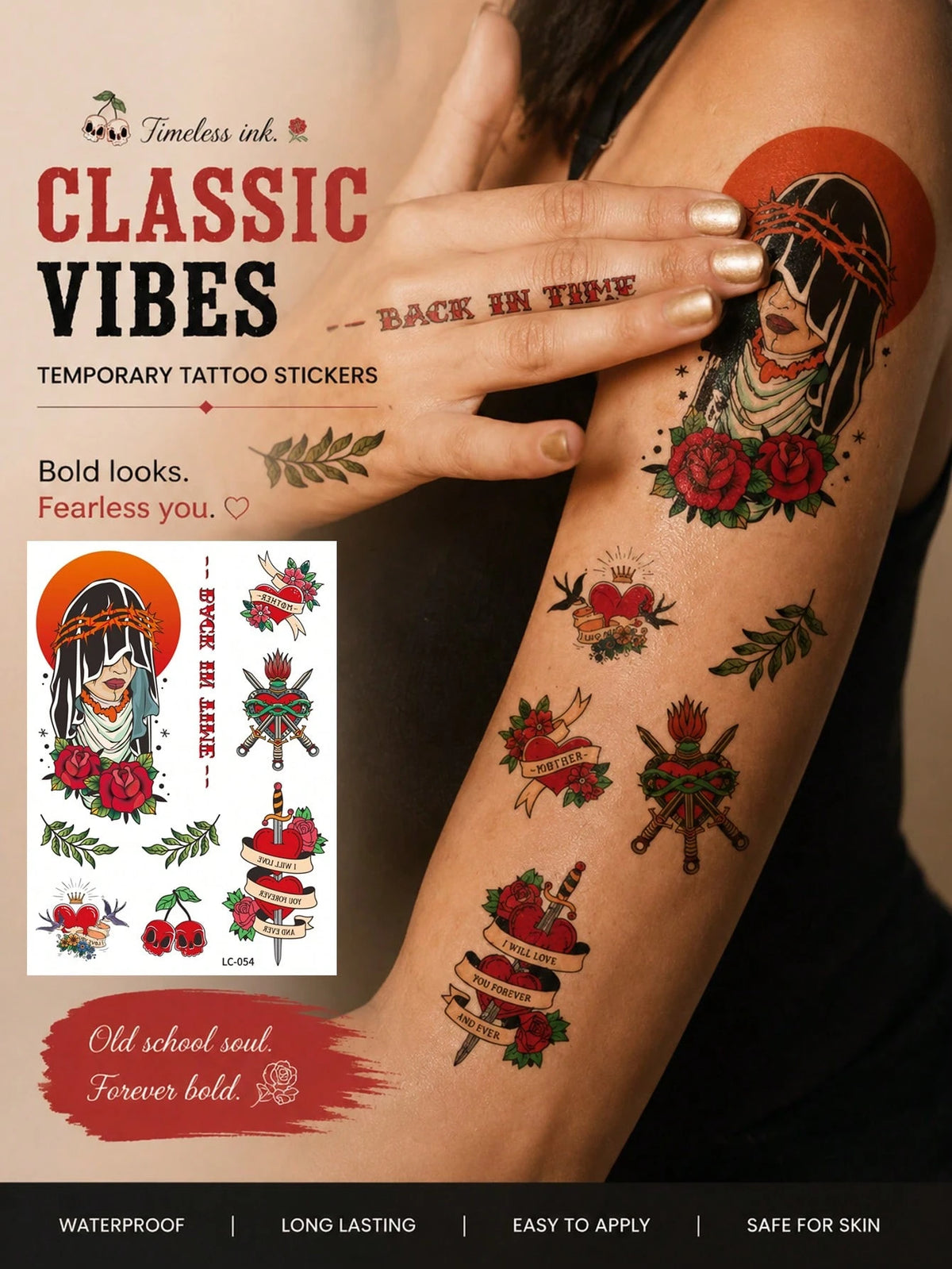 Vintage American Traditional Tattoo Sticker