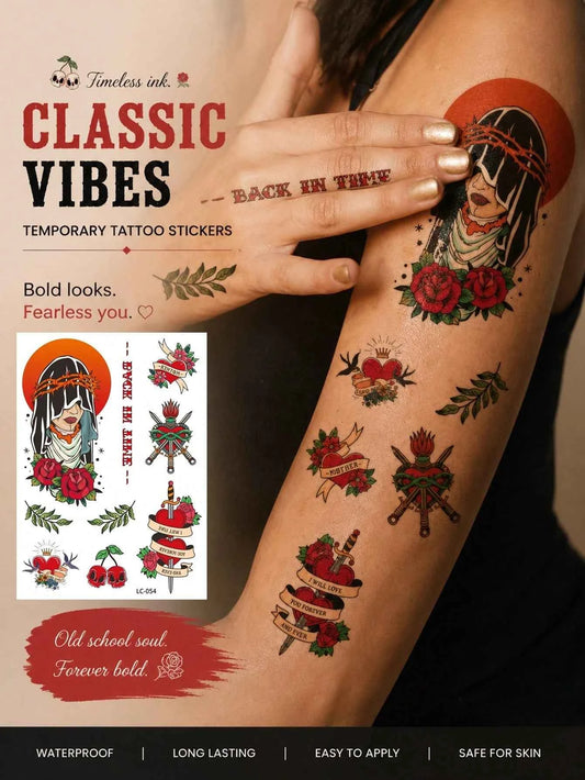Vintage American Traditional Tattoo Sticker