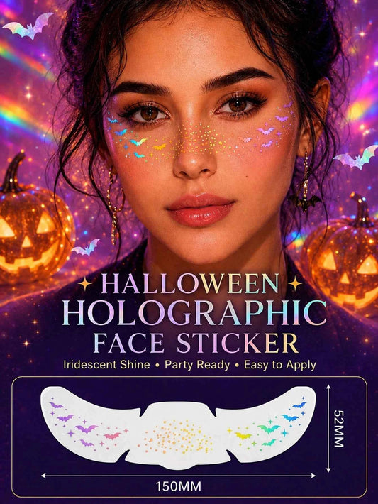 Halloween Holographic Face Tattoo Set