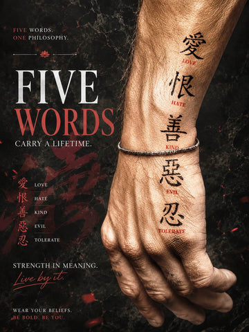 Chinese Character Love Hate Tattoo Set