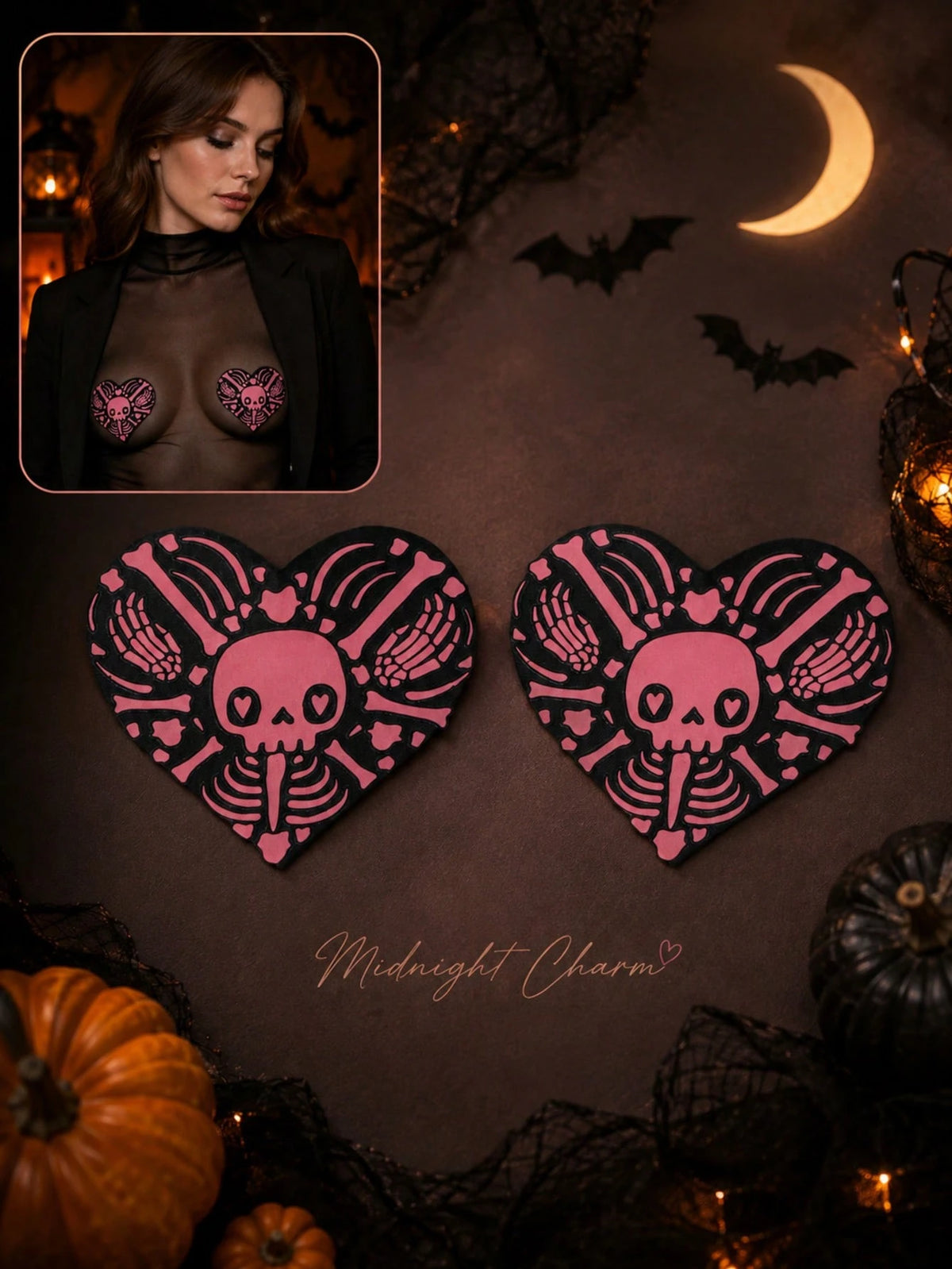Gothic Skull Nipple Covers