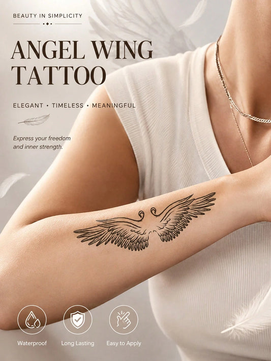 Angel Wing Feather Tattoo Sticker