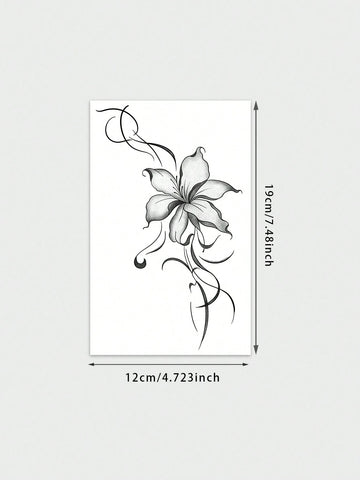 Herbal Lily Tattoo Sticker