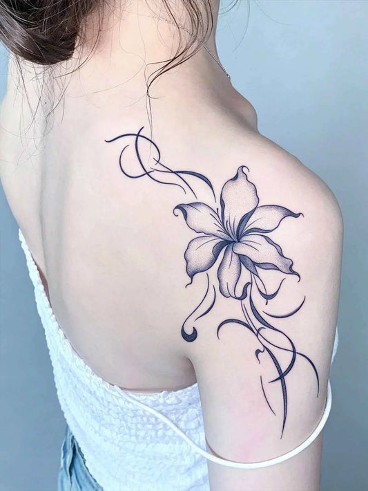 Herbal Lily Tattoo Sticker