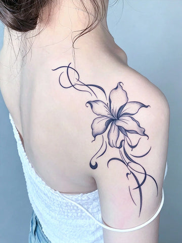 Herbal Lily Tattoo Sticker