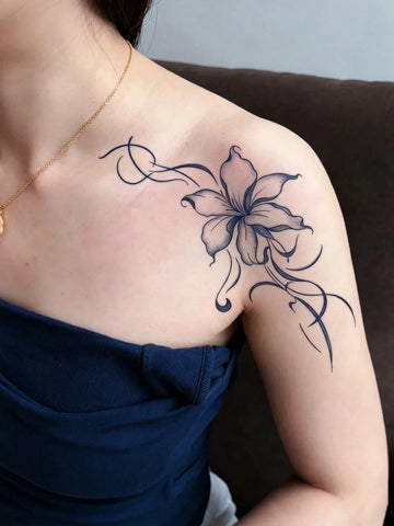 Herbal Lily Tattoo Sticker